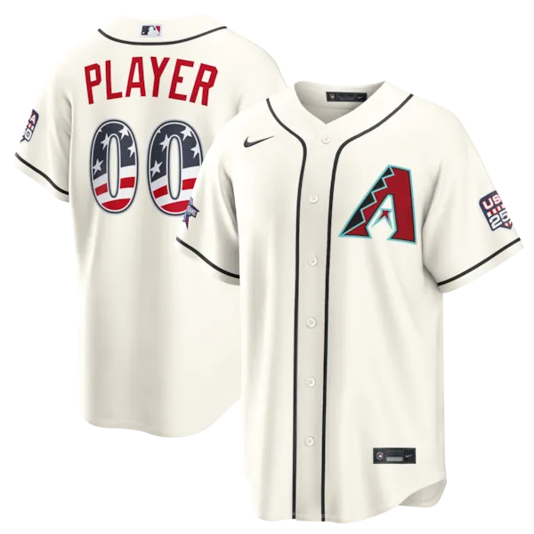 2026 All-Star Edition Stars & Stripes Arizona Diamondbacks  Nike Cream Stadium Pick-A-Player Jersey