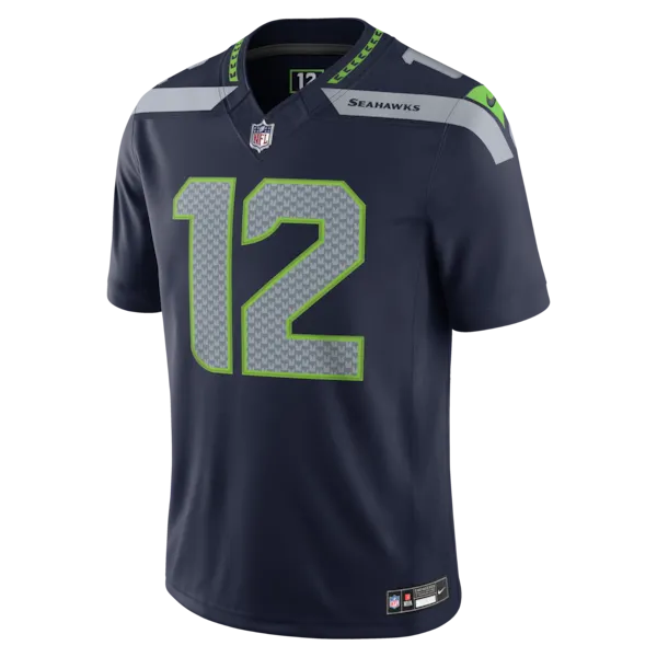 12s Seattle Seahawks Nike Team Vapor F.U.S.E. Stitched Limited Jersey - College Navy